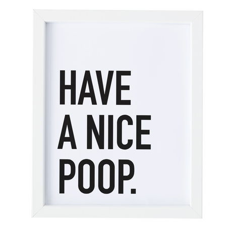 Poop Art Print - Blank and White