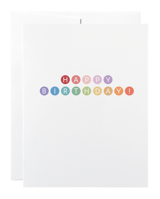 Rainbow Happy Birthday Card