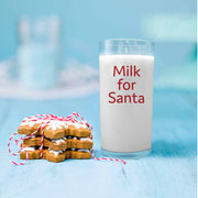Santa Milk Glass