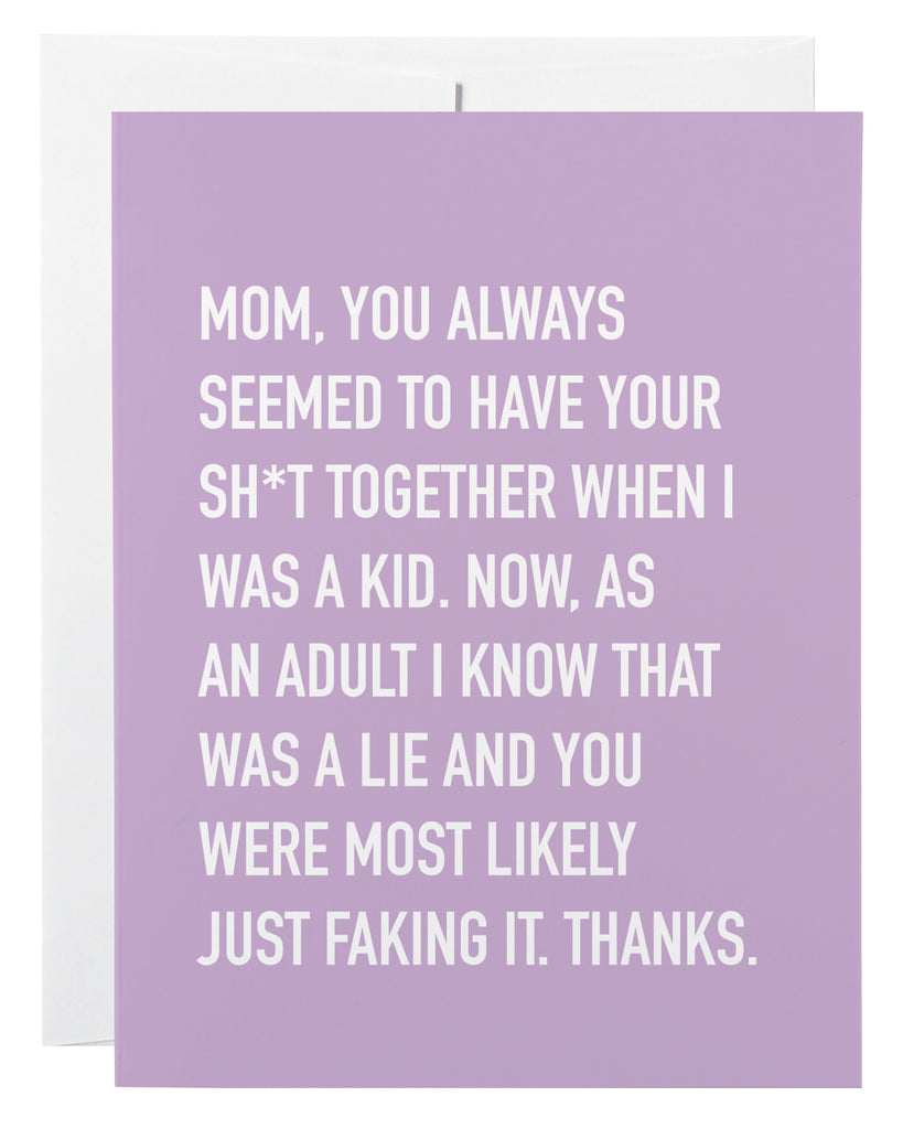 Shit Together Mom - Adult Card