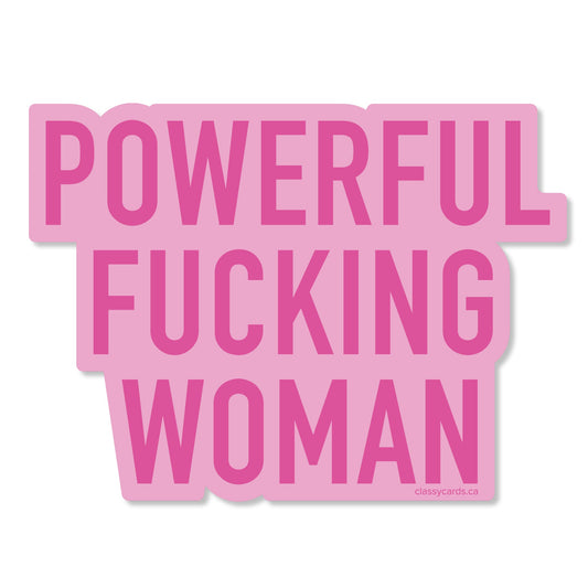 Powerful Fucking Woman Window Cling